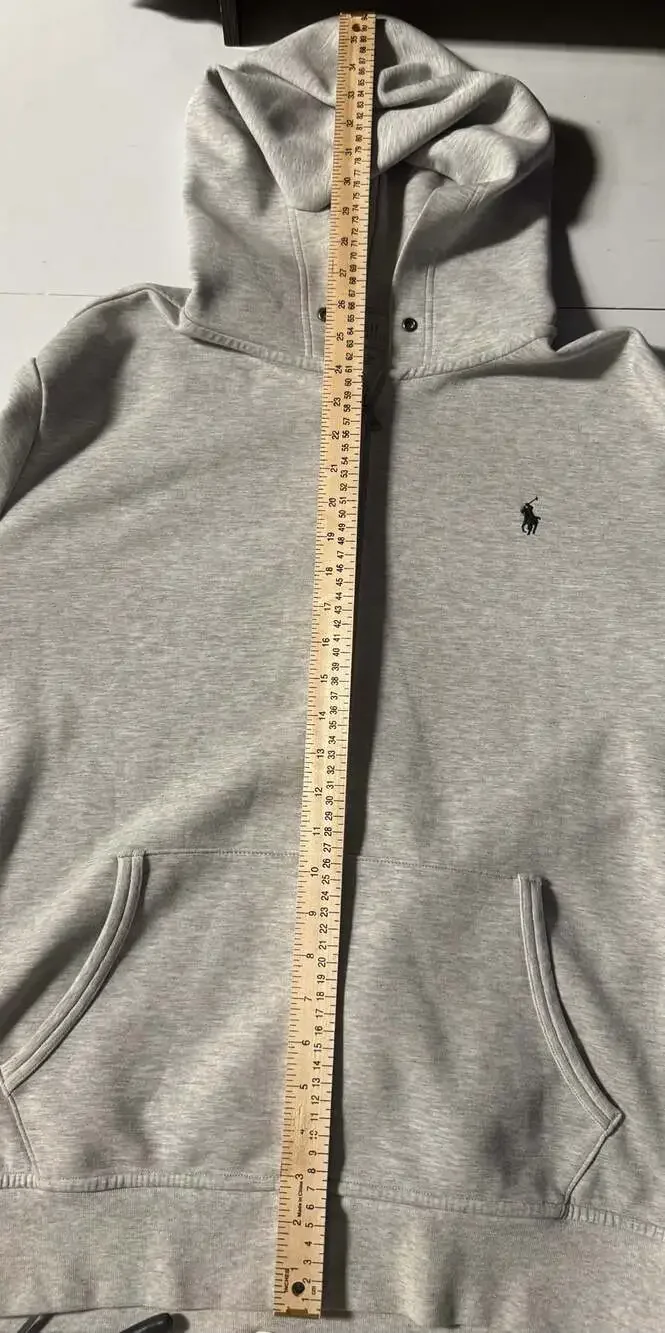 Polo Ralph Lauren Men's Grey Heather Double Knit Full Zip Hoodie XL